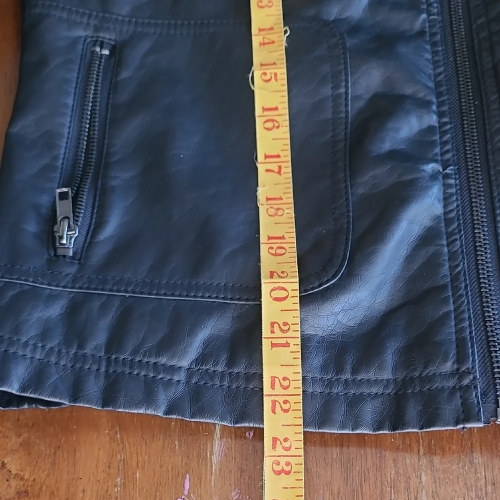 Maralyn & Me Black Faux Leather Jacket - Picture 12 of 13